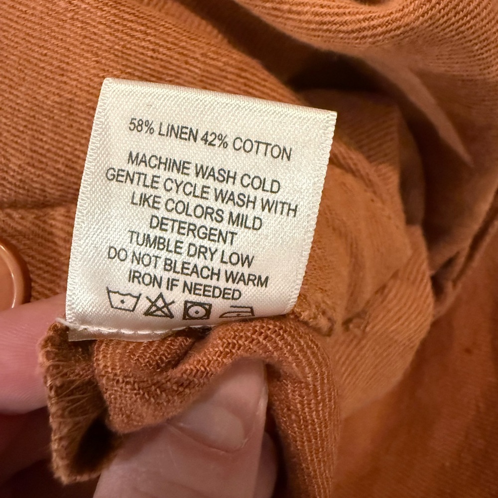 ABLE Charlyn Linen Blend Button Up Utility Jumpsuit M - Picture 15 of 15